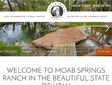 Tablet Screenshot of moabspringsranch.com